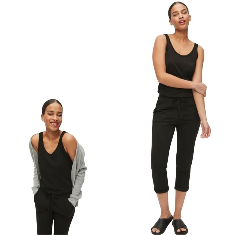 Michael Stars Revolve Theo Tank Jumpsuit in Black Comfy Soft Stretch Size Small - Picture 6 of 8
